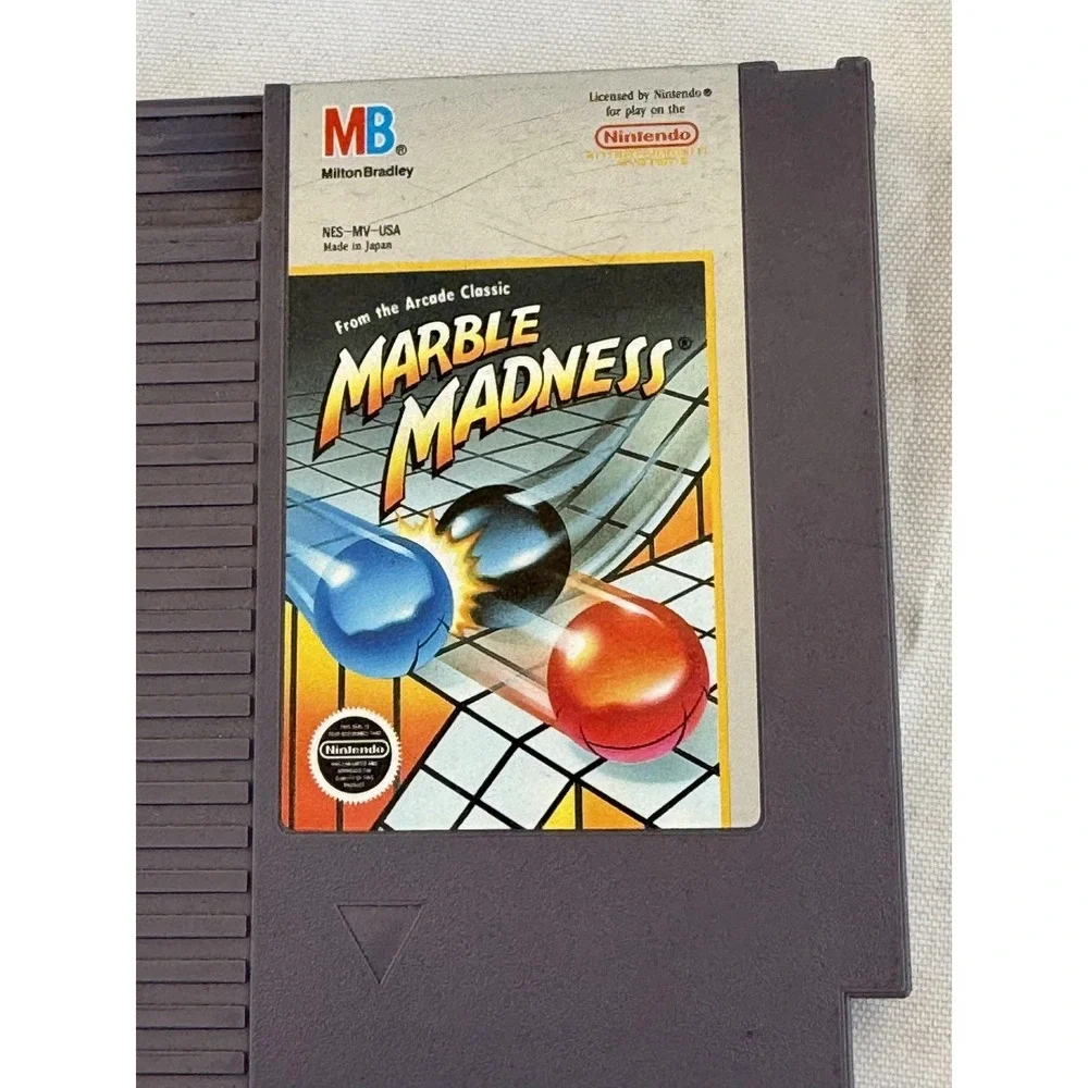 Marble Madness Nintendo NES Game Cartridge Only Milton Bradley NTSC-U/C 1989‎
